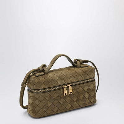Bottega Veneta Women Bang Bang Vanity Case Mud Suede Bag