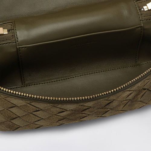 Bottega Veneta Women Bang Bang Vanity Case Mud Suede Bag