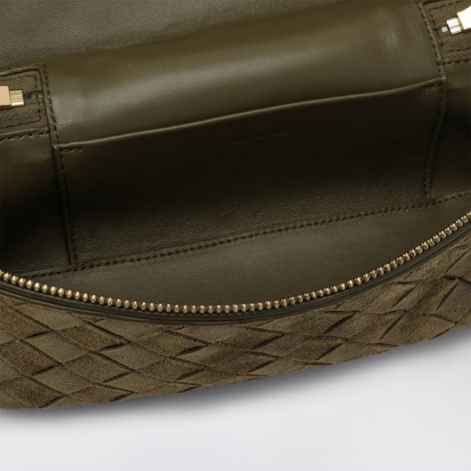 Bottega Veneta Women Bang Bang Vanity Case Mud Suede Bag