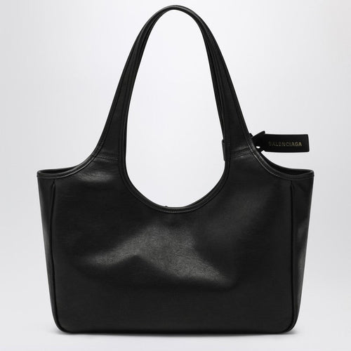 Balenciaga Laundrette East-West Black Leather Tote Bag Women