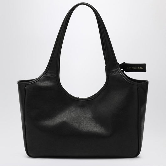 Balenciaga Laundrette East-West Black Leather Tote Bag Women