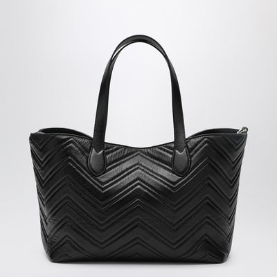 Gucci Medium Black Gg Marmont Shopping Bag Women
