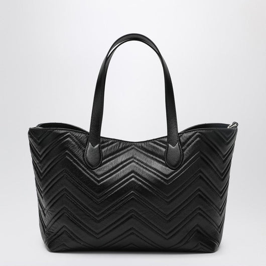 Gucci Medium Black Gg Marmont Shopping Bag Women