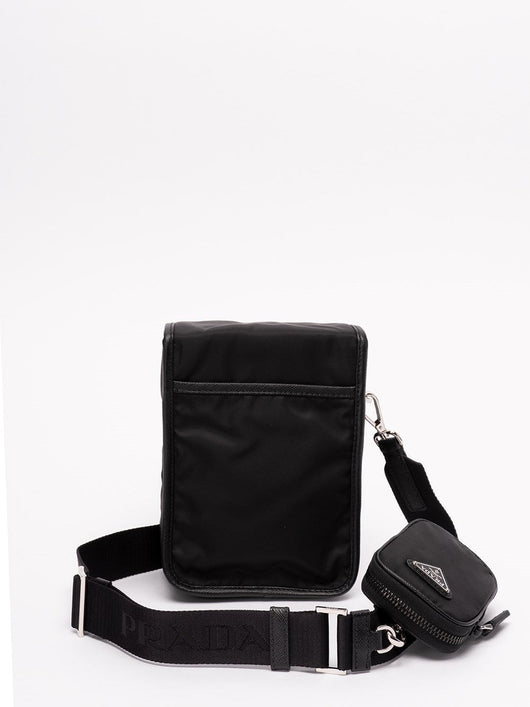 Prada Men Re-Nylon And Saffiano Leather Shoulder Bag