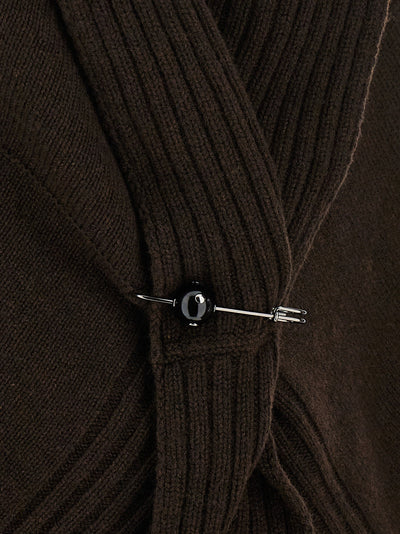 Alberta Ferretti Women Brooch Cardigan
