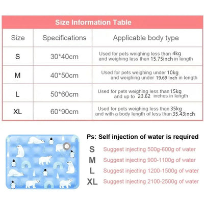 Premium Pet Cooling Mat for Dogs & Cats | Self-Cooling Summer Bed