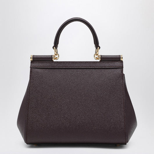 Dolce&Gabbana Large Wine-Colored Sicily Hand Bag Women