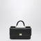 Dolce&Gabbana Mini Dauphine Black Leather Bag With Logo Tag Women