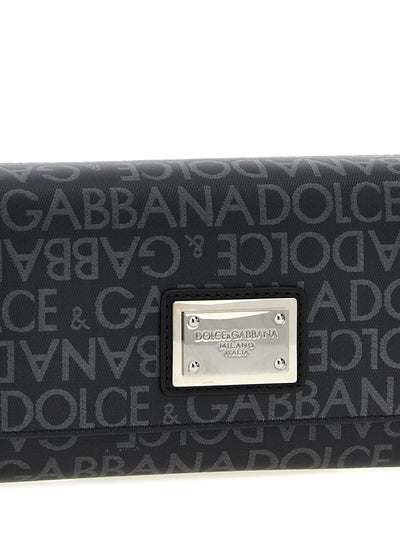 Dolce & Gabbana Men Coated Jacquard Crossbody Bag