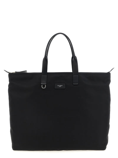 Dolce & Gabbana Men Big Logo Patch Shopping Bag