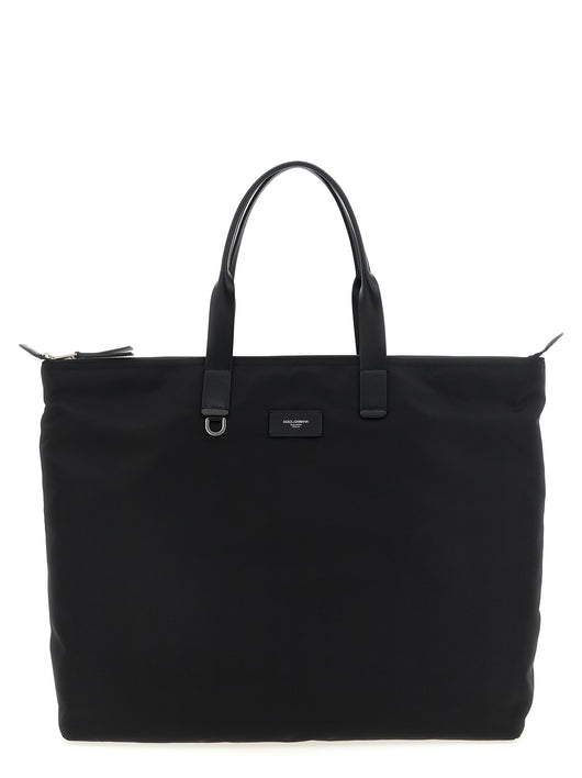 Dolce & Gabbana Men Big Logo Patch Shopping Bag