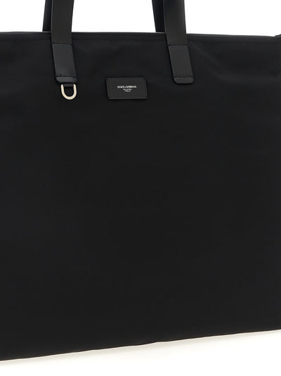 Dolce & Gabbana Men Big Logo Patch Shopping Bag