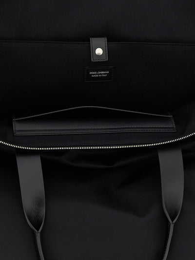 Dolce & Gabbana Men Big Logo Patch Shopping Bag