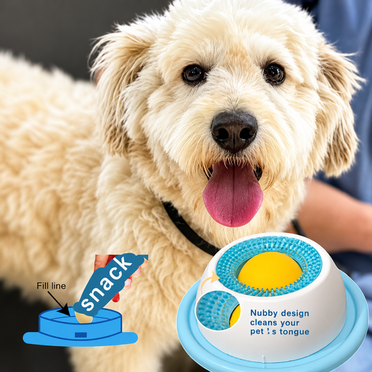 Pet Lick Mat Slow Feeder for Dogs & Cats | Interactive Yogurt & Treat Licking Plate