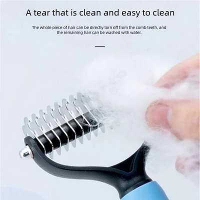Double-Sided Pet Deshedding Brush | Stainless Steel Grooming Comb