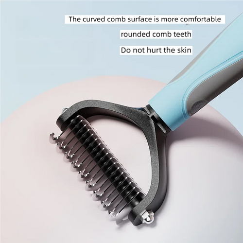 Double-Sided Pet Deseeding Brush | Stainless Steel Grooming Comb