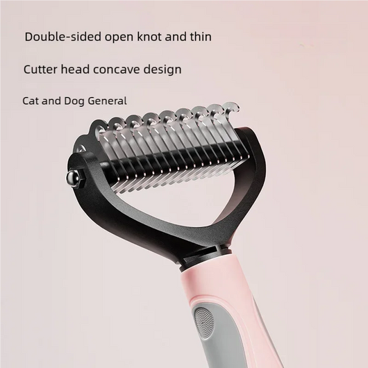 Double-Sided Pet Deshedding Brush | Stainless Steel Grooming Comb