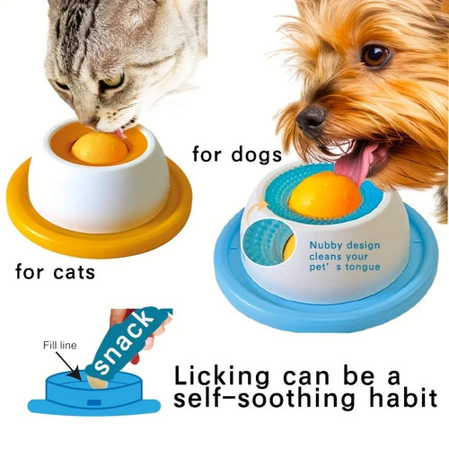 Pet Lick Mat Slow Feeder for Dogs & Cats | Interactive Yogurt & Treat Licking Plate