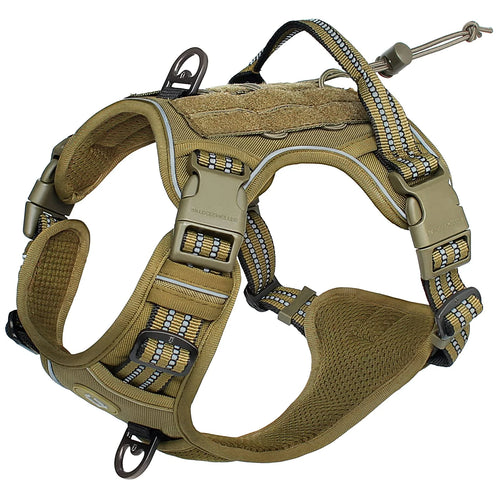Tactical No-Pull Dog Harness | Heavy-Duty MOLLE Military Vest