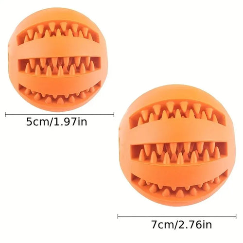 Interactive Dog Treat Dispenser Ball | Dental Chew Tooth Cleaning Toy