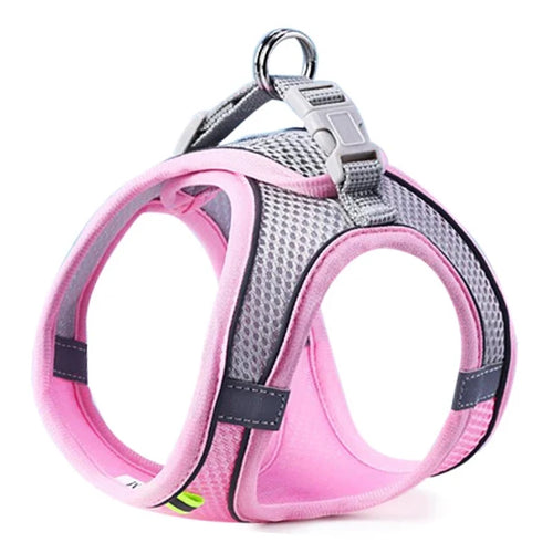 Reflective Mesh Dog Harness Vest | No-Pull Breathable Pet Leash Set