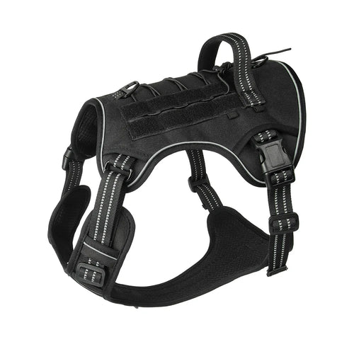 Tactical No-Pull Dog Harness | Heavy-Duty MOLLE Military Vest