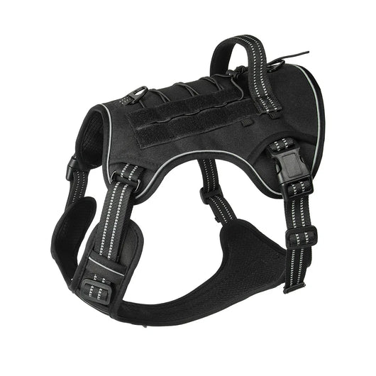 Tactical No-Pull Dog Harness for Medium Large Dogs Reflective Adjustable Outdoor Dog Vest Durable Training Harness
