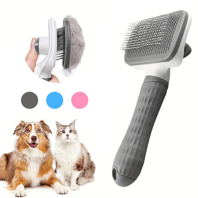 Self-Cleaning Pet Slicker Brush for Dogs & Cats