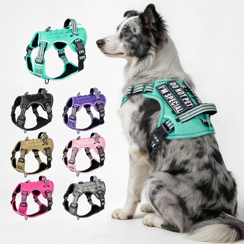 Tactical No-Pull Dog Harness | Heavy-Duty MOLLE Military Vest