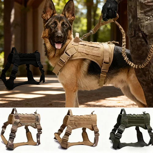 Tactical No-Pull Dog Harness | Heavy-Duty Padded Military Training Vest