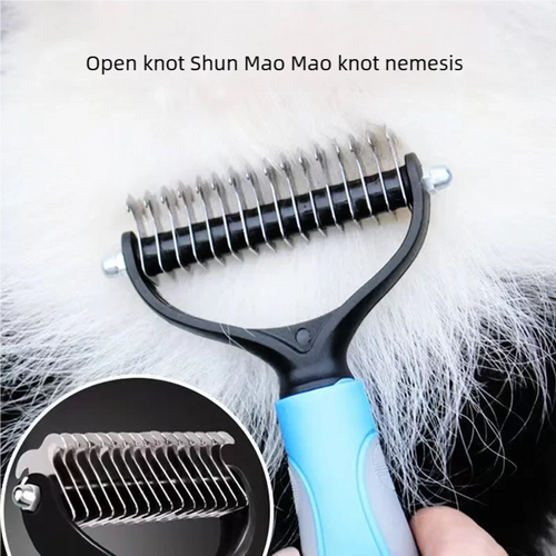 Double-Sided Pet Deseeding Brush | Stainless Steel Grooming Comb