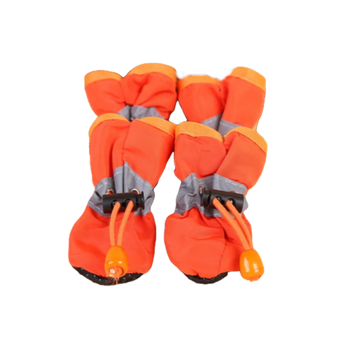 Waterproof Anti‑Slip Dog Boots – 4‑Pack Rain Shoes for Small Pets