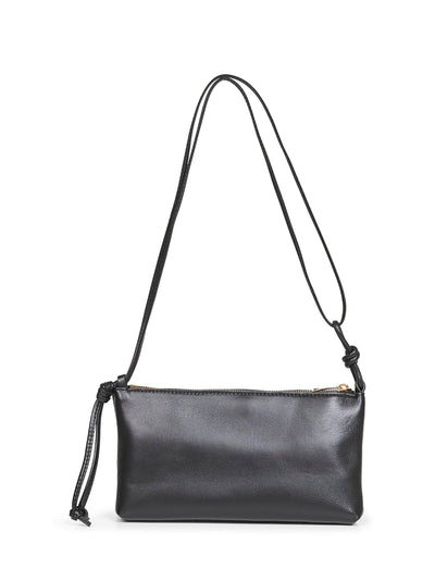 Bottega Veneta Women Black "Andiamo" Double Pouch Crossbody Bag