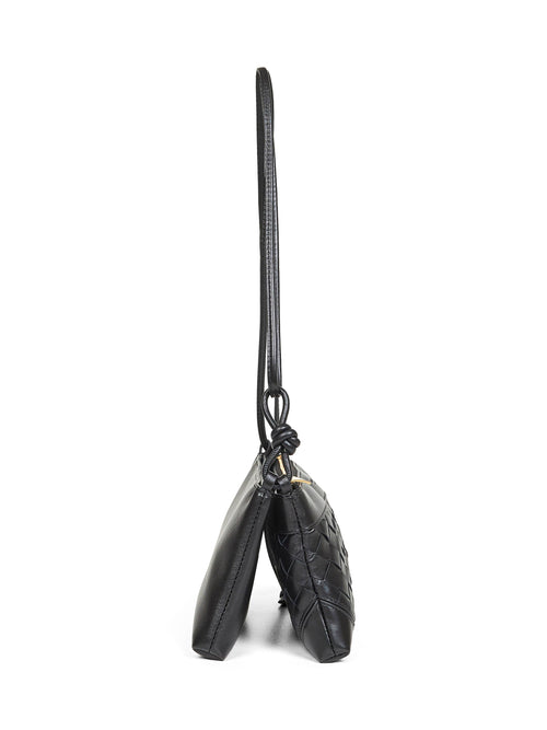 Bottega Veneta Women Black "Andiamo" Double Pouch Crossbody Bag