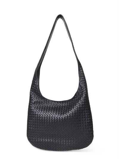 Bottega Veneta Men Black Veneto Large Crossbody Bag