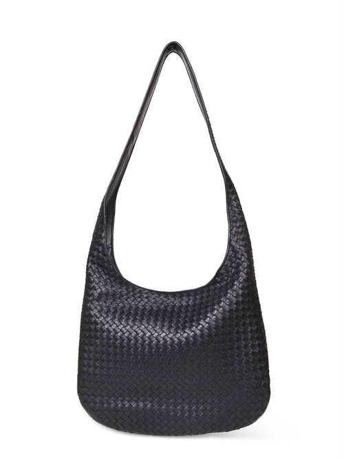 Bottega Veneta Men Black Veneto Large Crossbody Bag