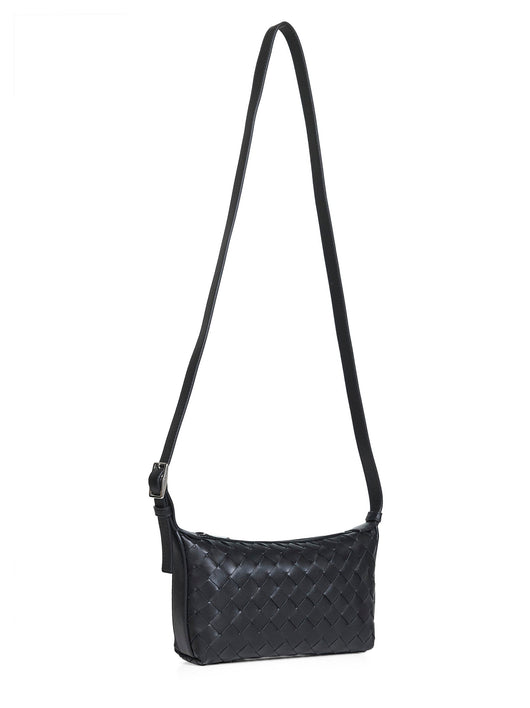 Bottega Veneta Men Black Traveler Phone Pouch Bag