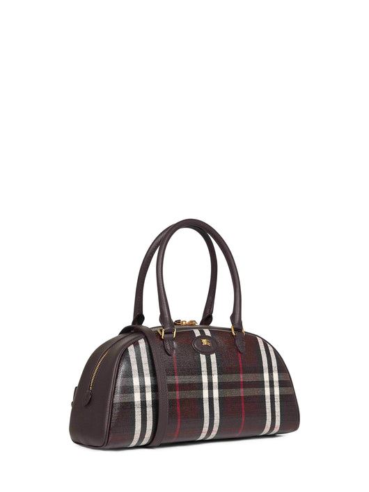 Burberry Women Brown Highlands Medium Bowling Bag