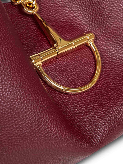 Gucci Women Burgundy Gucci Softbit Maxi Shoulder Bag
