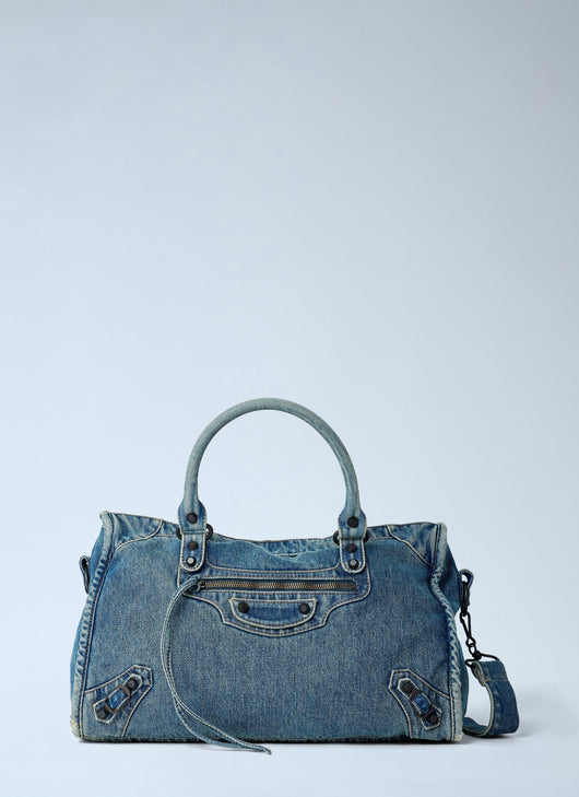 Balenciaga Women Medium Le City Denim Handbag