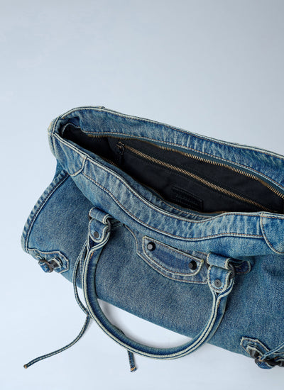 Balenciaga Women Medium Le City Denim Handbag