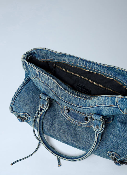Balenciaga Women Medium Le City Denim Handbag