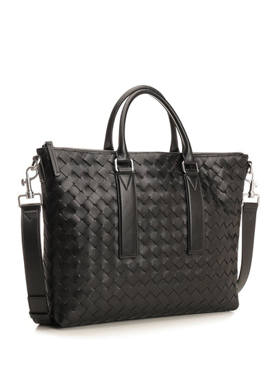 Bottega Veneta Men Soft Leather Business Bag
