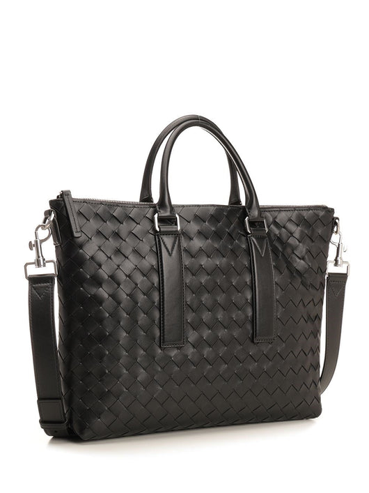 Bottega Veneta Men Soft Leather Business Bag