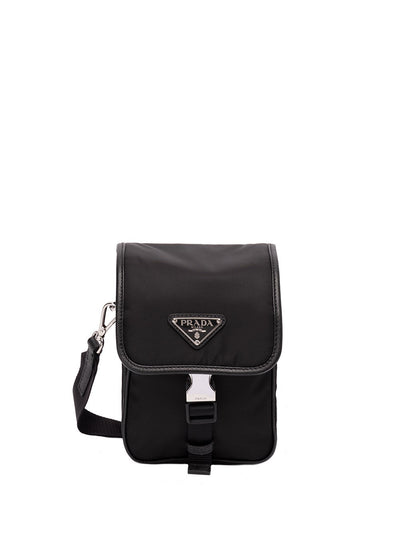 Prada Men Re-Nylon And Saffiano Leather Shoulder Bag