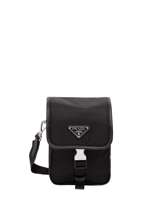 Prada Men Re-Nylon And Saffiano Leather Shoulder Bag