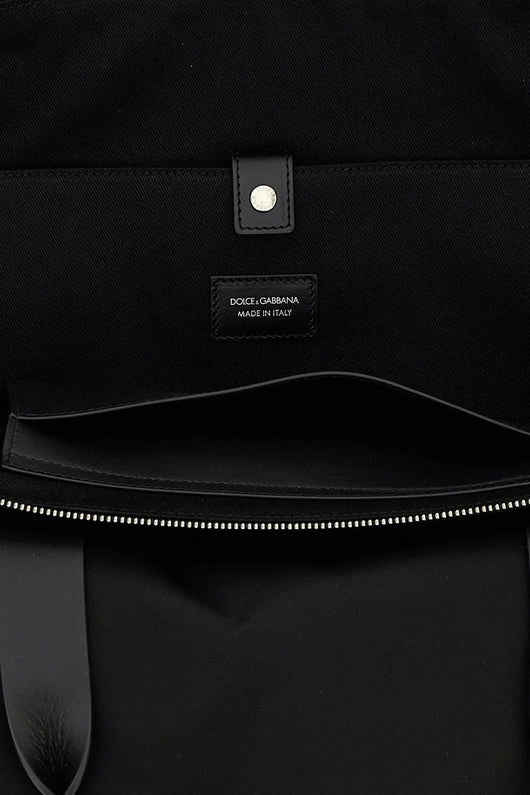 Dolce & Gabbana Men Media Logo Patch Shopping Bag