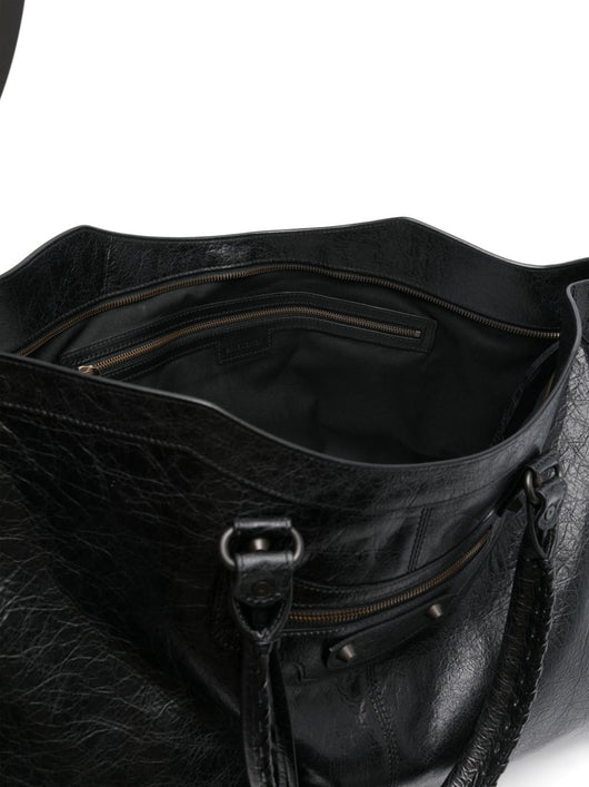 Balenciaga Men City Travel Leather Tote Bag