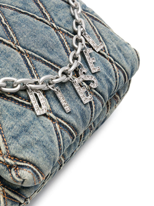Diesel Women Charm Small Denim Shoulder Bag