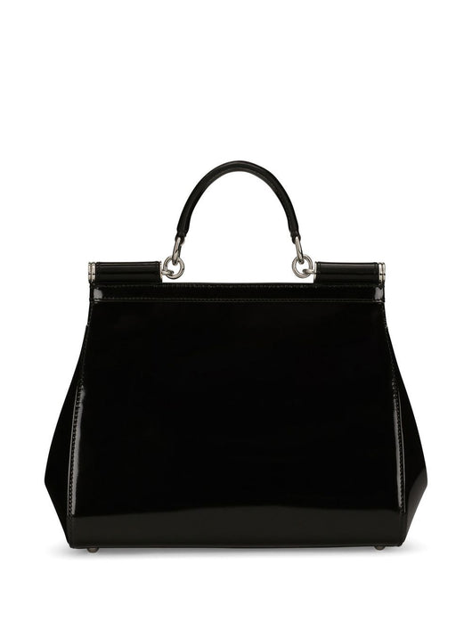 Dolce & Gabbana Women Sicly Large Shiny Leather Handbag
